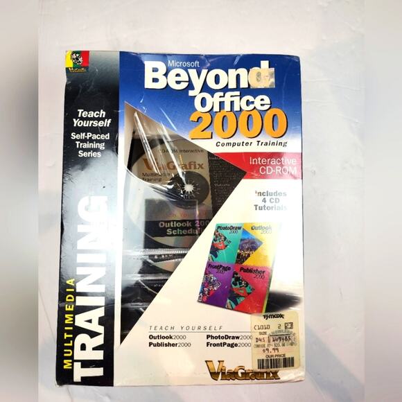 Vintage 90s Microsoft Beyond Office 2000 Sealed CDSet Interactive 4CD Tutorial